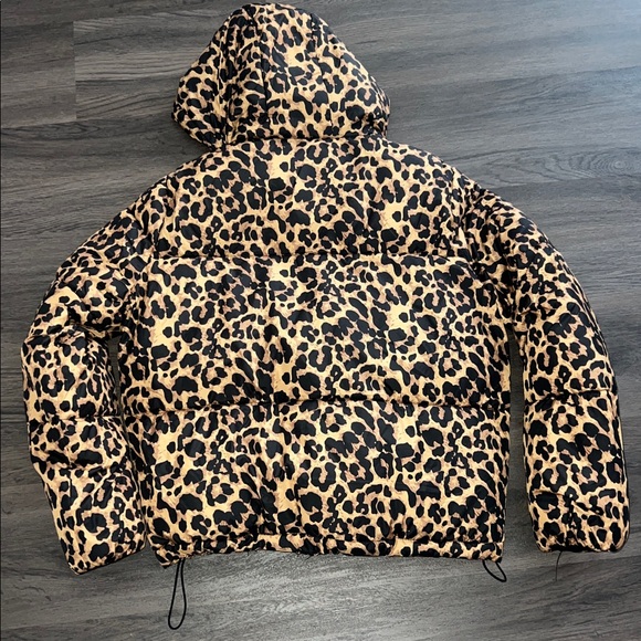Ci Sono Leopard Print Puffer Jacket - Picture 2 of 8